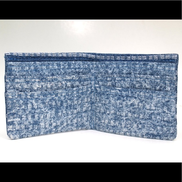 Wallet bifold vintage denim handmade unique - Picture 3 of 5